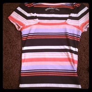 Aeropostale Striped Bodycon Shirt